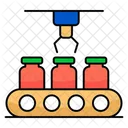 Produktionslinie Fur Medizin Industrieroboter Industrielle Produktion Symbol