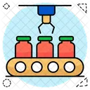 Produktionslinie Fur Medizin Industrieroboter Industrielle Produktion Symbol