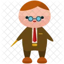 Profesor Hombre Avatar Icono