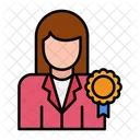 Female Avatar Women Empowerment Successful Business Woman Icon