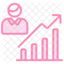 Professional Growth Duotone Line Icon Icon