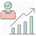 Professional Growth Lineal Color Icon Icon