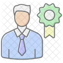 Professional Man Lineal Color Icon Icon