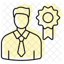 Professional Man Color Shadow Thinline Icon Icon