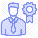 Professional Man Duotone Line Icon Icon