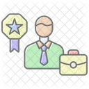 Professional Success Lineal Color Icon Icon