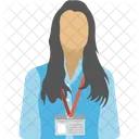 Professional Women Agent Icon