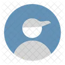 Profil avec chapeau  Icône