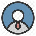 Profil avec cravate  Icône