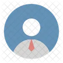 Profil avec cravate  Icône