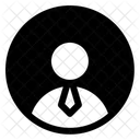 Profil avec cravate  Icône