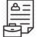 Profil Demploi Demande Demploi Curriculum Vitae Icône