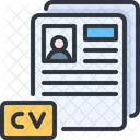 Profile Cv Curriculum Vitae Icon