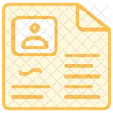 Profile Duotone Line Icon 아이콘