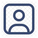 Profile Pic Rectangle  Icon