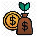 Profit Money Bag Growth Icon