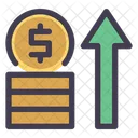 Profit Coins Growth Coins Icon