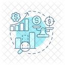 Profit gap analysis  Icon