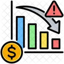 Profit Loss Financial Reduction Icon