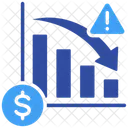Profit Loss Financial Reduction Icon