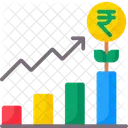 Profitable Renditen Borsengewinn Gewinndiagramm Symbol