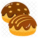 Profiteroles De Chocolate Pasteles Dulces Icono