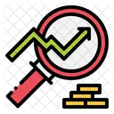 Prognoseanalyse Lupe Vergrosserungsglas Symbol