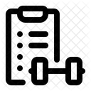 Programa De Entrenamiento Lista De Ejercicios Horario Icono