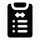 Programa De Entrenamiento Lista De Ejercicios Horario Icon
