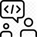 Programa Para Duas Pessoas Dois Desenvolvedores Programadores Ícone