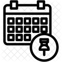 Alfinete Alfinete Agenda Ícone