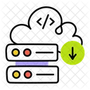 Codigo De Armazenamento Programacao De Servidor Codificacao Em Nuvem Ícone