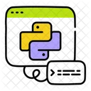 Programacao Python Linguagem Python Desenvolvimento Web Ícone