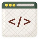 Programacao Web Codificacao Html Desenvolvimento De Software Ícone