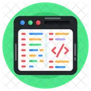 Desenvolvimento De Software Otimizacao De Codigo Web Design Ícone