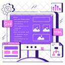 Programacion De Sistemas Desarrollo De Software Codificacion HTML Icon