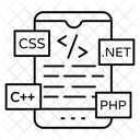 Programacion Movil Desarrollo De Software Codificacion Html Icono