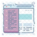 Pagina Fuente Codigo Fuente Html Icon