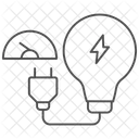 Programas De Economia De Energia Icone Thinline Ícone