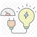 Programas De Economia De Energia Icone De Cor Linear Ícone