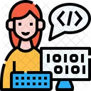 Programer Woman Occupation Avatar Freelance  Icon