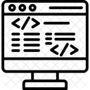 Icone De Ligne De Programmation Icône