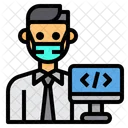 Programmer Coding Man Icon