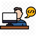 Programmer Developer Coding Code Folder Computer Software Avatar Male Symbol