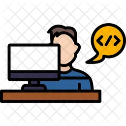 Programmer Developer Coding Code Folder Computer Software Avatar Male  Icon
