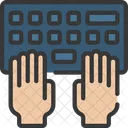 Programming Keyboard Hands Icon