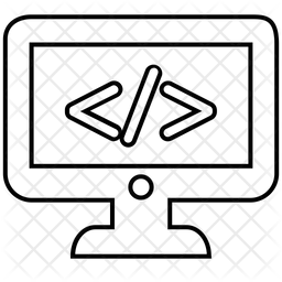 Programming Icon - Download in Line Style