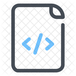 Programming File Icon - Download in Colored Outline Style