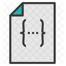 Programming File Icon - Download in Colored Outline Style