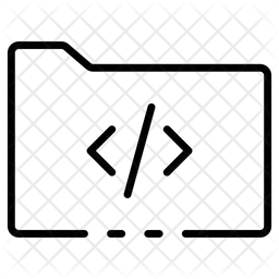 Programming Folder Icon - Download in Line Style